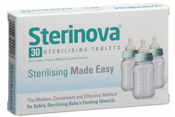 Sterinova désinfectant pour les surfaces en contact avec les denrées alimentaires et les aliments pour animaux cpr eff 500 mg 30 pce