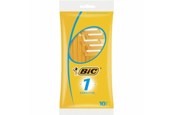 BiC 1 Sensitive 1-Klingenrasierer für den Mann 10 Stk