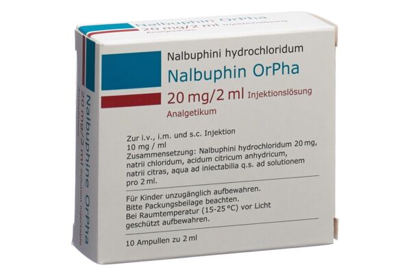 Nalbuphin OrPha Inj Lös 20 mg/2ml 10 Amp 2 ml