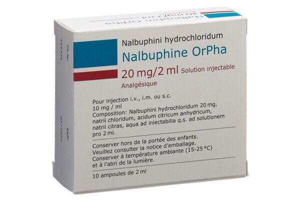 Nalbuphin OrPha Inj Lös 20 mg/2ml 10 Amp 2 ml