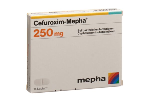 Cefuroxim-Mepha cpr pell 250 mg 14 pce