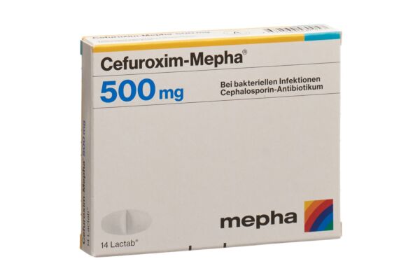 Cefuroxim-Mepha Filmtabl 500 mg 14 Stk