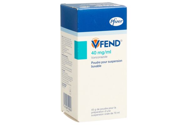 Vfend pdr 40 mg/ml pour suspension fl 70 ml