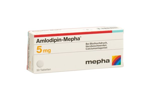 Amlodipin-Mepha Tabl 5 mg 30 Stk