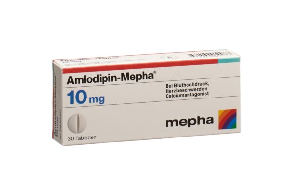 Amlodipin-Mepha Tabl 10 mg 30 Stk