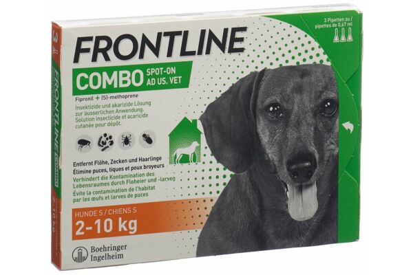 Frontline combo spot on sol chien S 3 x 0.67 ml