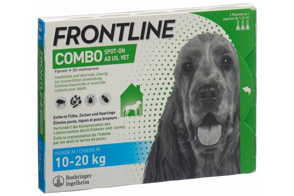 Frontline Combo Spot On Lös Hund M 3 x 1.34 ml