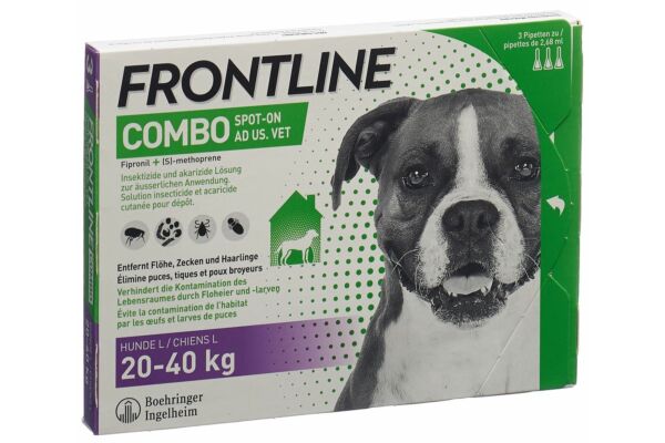 Frontline combo spot on sol chien L 3 x 2.68 ml