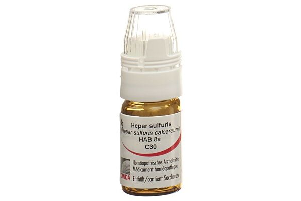 Omida Hepar sulfuris Glob C 30 mit Dosierhilfe 4 g