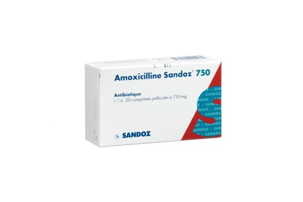 Amoxicillin Sandoz Filmtabl 750 mg 20 Stk