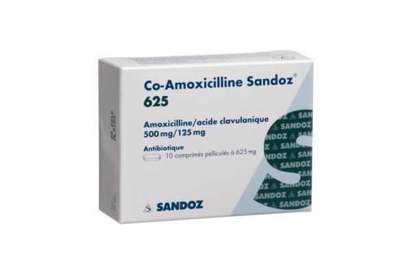 Co-Amoxicillin Sandoz Filmtabl 625 mg 10 Stk