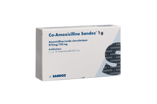 Co-Amoxicillin Sandoz Filmtabl 1 g 12 Stk