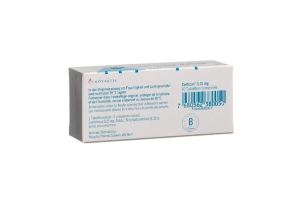 Certican Tabl 0.25 mg 6 x 10 Stk