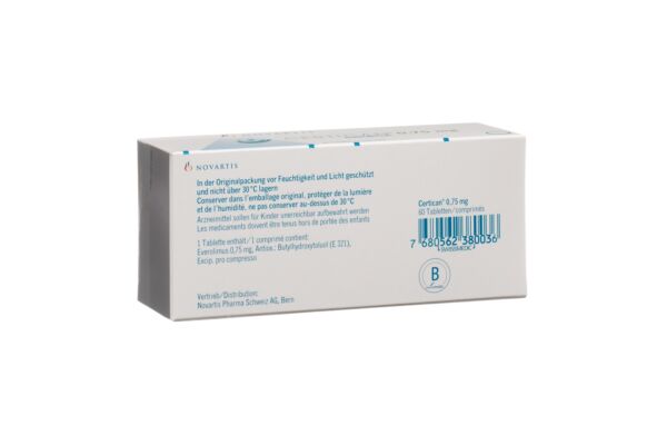 Certican Tabl 0.75 mg 6 x 10 Stk