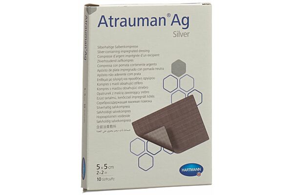 Atrauman Ag compresses 5x5cm stériles 10 pce