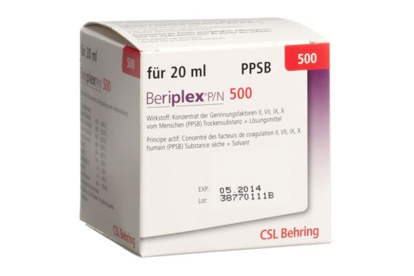 Beriplex P/N 500 Trockensub mit Lösungsmittel Fl 20 ml