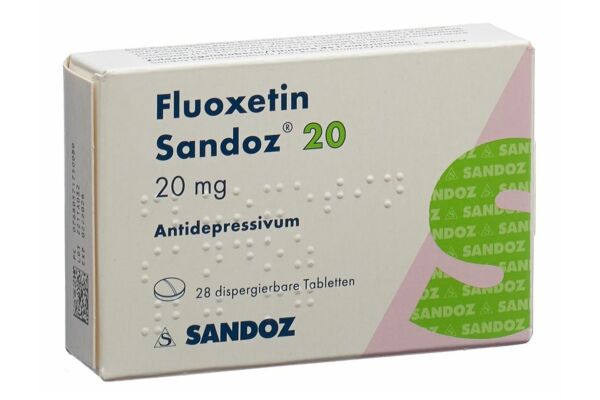 Fluoxétine Sandoz cpr disp 20 mg 28 pce