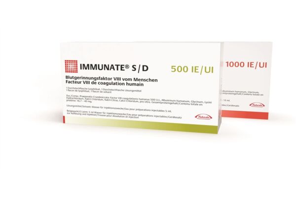 Immunate S/D Trockensub 1000 IE mit Solvens Durchstf