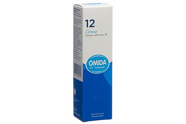 Omida Schüssler no12 calcium sulfuricum crème 6 D tb 75 ml