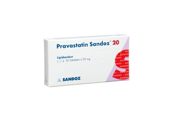 Pravastatin Sandoz Tabl 20 mg 30 Stk