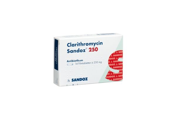 Clarithromycine Sandoz cpr pell 250 mg 14 pce