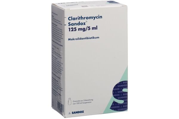 Clarithromycin Sandoz Gran 125 mg/5ml zur Herstellung einer Suspension zum Einnehmen Fl 100 ml