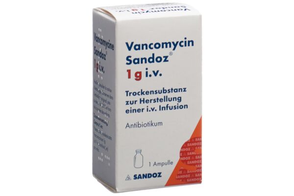Vancomycine Sandoz subst sèche 1 g i.v. flac