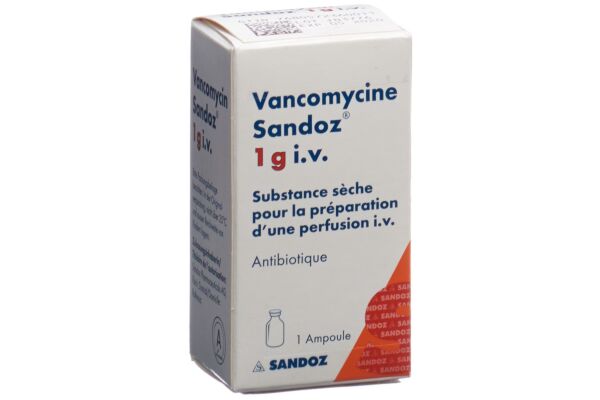 Vancomycine Sandoz subst sèche 1 g i.v. flac