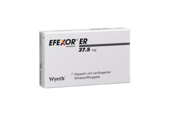 Efexor ER caps 37.5 mg à liberation prolongée du principe actif 7 pce