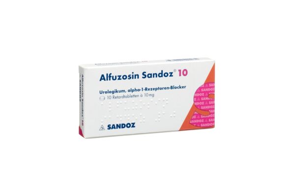 Alfuzosine Sandoz cpr ret 10 mg 10 pce