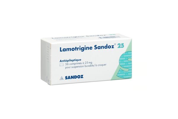 Lamotrigine Sandoz cpr disp 25 mg 56 pce