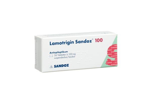 Lamotrigine Sandoz cpr disp 100 mg 56 pce