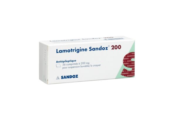 Lamotrigine Sandoz cpr disp 200 mg 56 pce