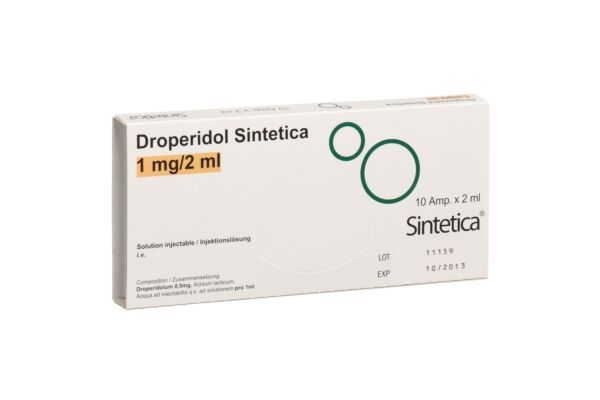 Droperidol Sintetica Inj Lös 1 mg/2ml 10 Amp 2 ml
