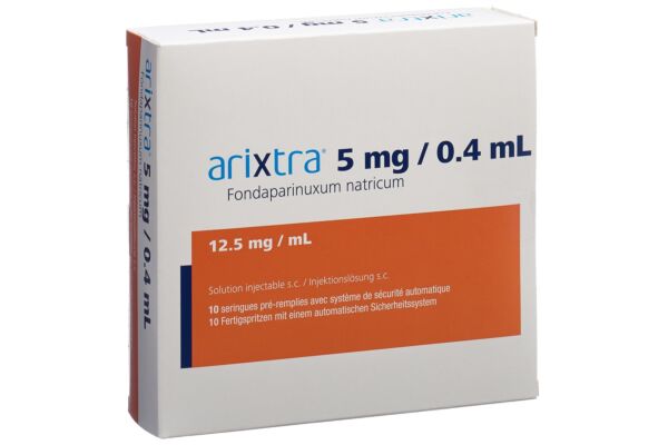 Arixtra Inj Lös 5 mg/0.4ml 10 Fertspr 0.4 ml