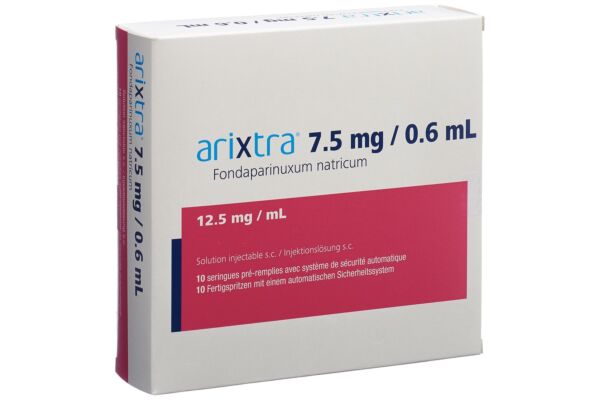 Arixtra Inj Lös 7.5 mg/0.6ml 10 Fertspr 0.6 ml