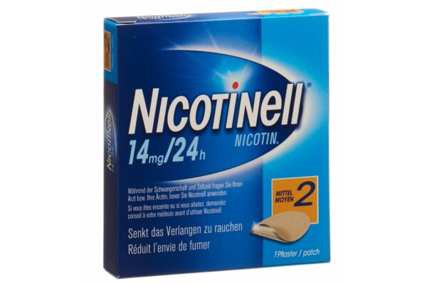 Nicotinell 2 mittel Matrixpfl 14 mg/24h 7 Stk