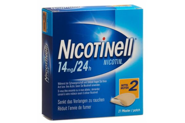 Nicotinell 2 mittel Matrixpfl 14 mg/24h 21 Stk