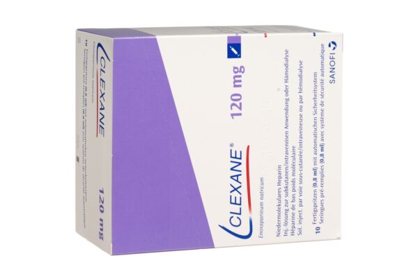 Clexane Inj Lös 120 mg/0.8ml 10 Fertspr 0.8 ml