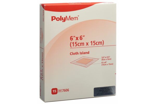 PolyMem Wundverband 15x15cm Adhesive vlies steril 15 x