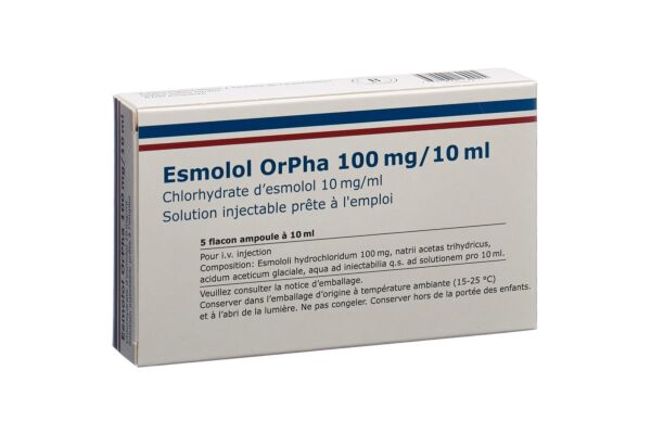 Esmolol OrPha Inj Lös 100 mg/10ml 5 Durchstf 10 ml