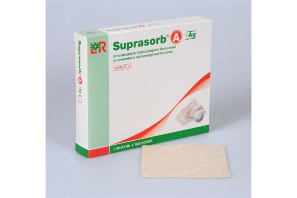 Suprasorb A +Ag Calcium Alginat Kompressen 10x20cm steril 5 Stk