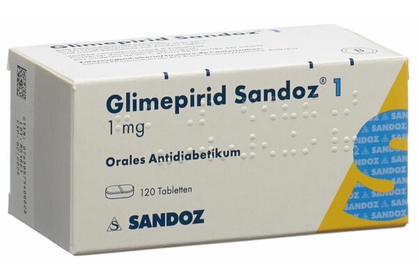 Glimépiride Sandoz cpr 1 mg 120 pce