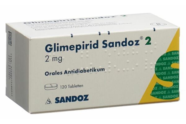 Glimépiride Sandoz cpr 2 mg 120 pce