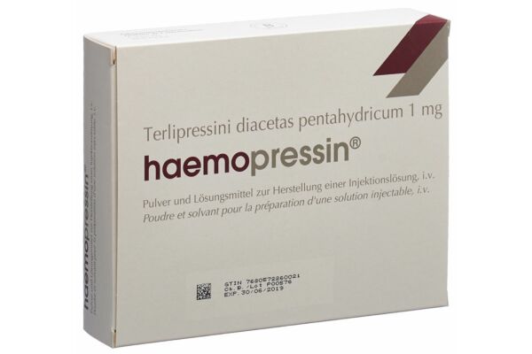 Haemopressin Trockensub 1 mg mit Solvens Durchstf 5 Stk