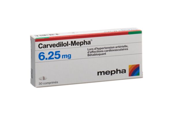 Carvedilol-Mepha Tabl 6.25 mg 30 Stk