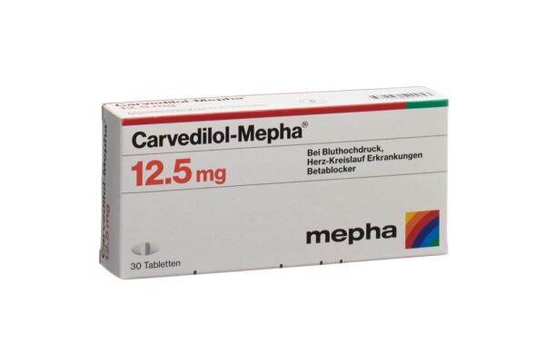 Carvedilol-Mepha Tabl 12.5 mg 30 Stk