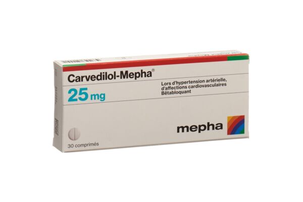 Carvedilol-Mepha Tabl 25 mg 30 Stk