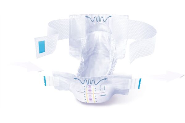 Seni Optima Plus changes complets L avec ceinture respirants tour de taille 80-125cm 7 gouttes 10 pce