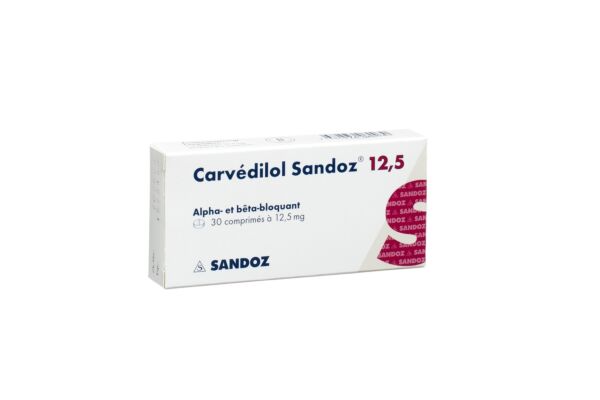 Carvedilol Sandoz Tabl 12.5 mg 30 Stk